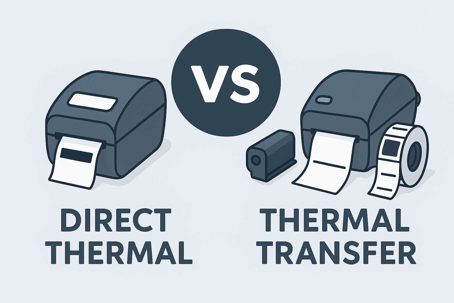 Termiczny bezpośredni vs termotransfer: jaka jest różnica?
