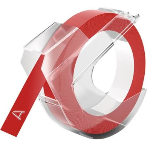 Zamiennik taśmy tłoczonej Dymo S0898150 – biały tekst na czerwonym tle, 9 mm