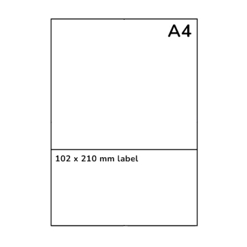 List przewozowy/etykieta zwrotna z etykietą wysyłkową 102 x 210 mm