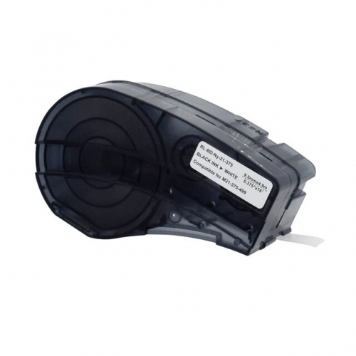 Zamiennik taśmy Brady M21-375-499 – czarny nadruk na białym tle, 9.53 mm